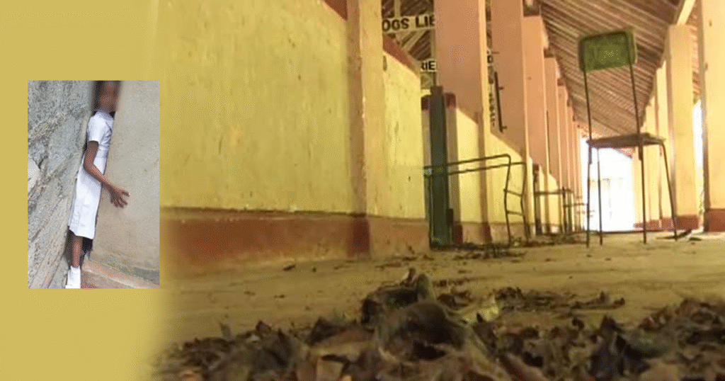 බිත්ති දෙකක් අතර සිරවූ පාසල් දැ#රියක් බේරා ගනියි.