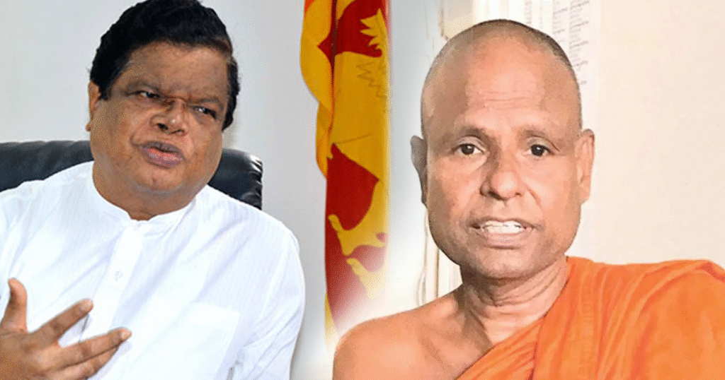 ඔය ඇමතිකම මොකටද ? – අටමස්ථානාධිපති හිමි ඇමති බන්දුලගේ මූණටම කියයි.